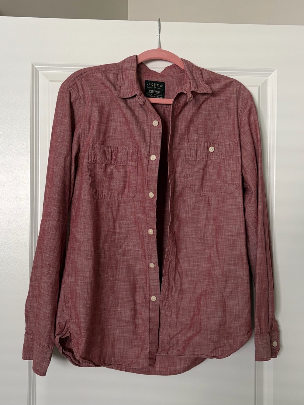 J. Crew Factory Men's Button-Down Shirt in Rose
